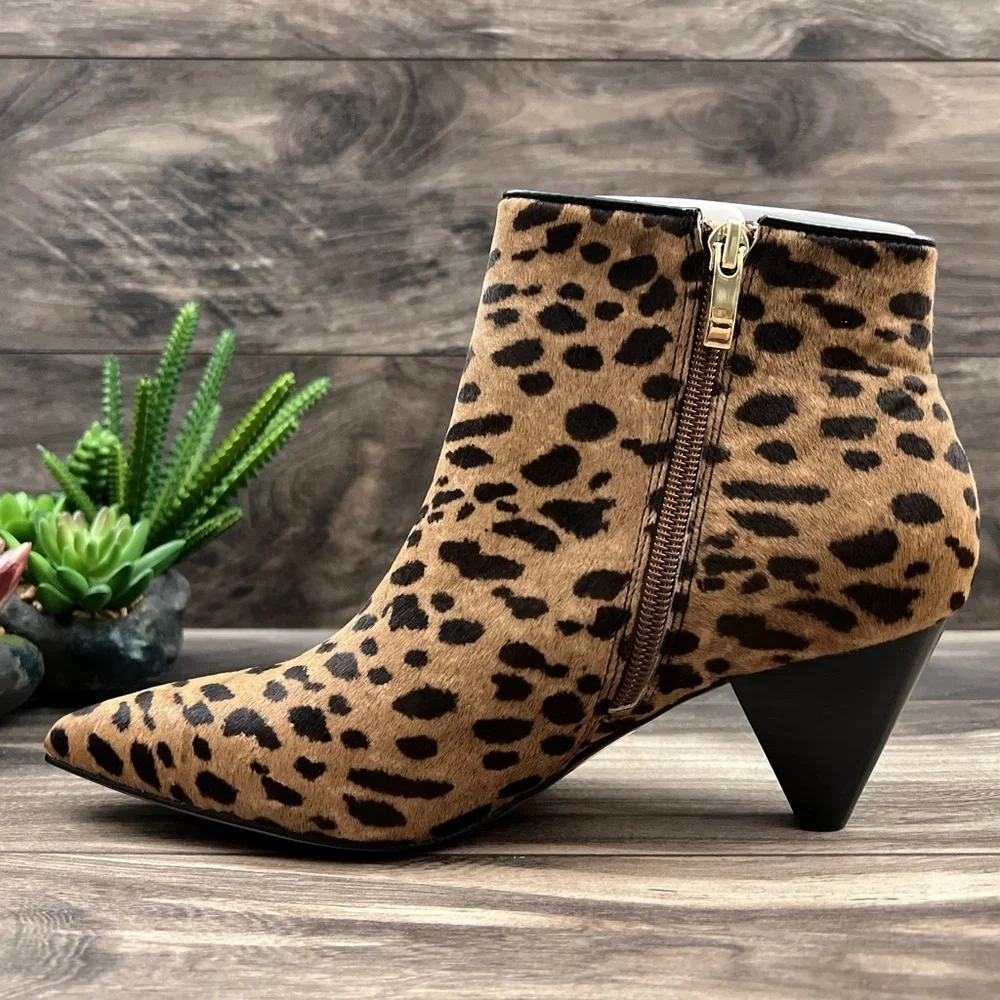 NIB Franco Sarto Delighted2 Cone Kitten Heel Ankle Bootie